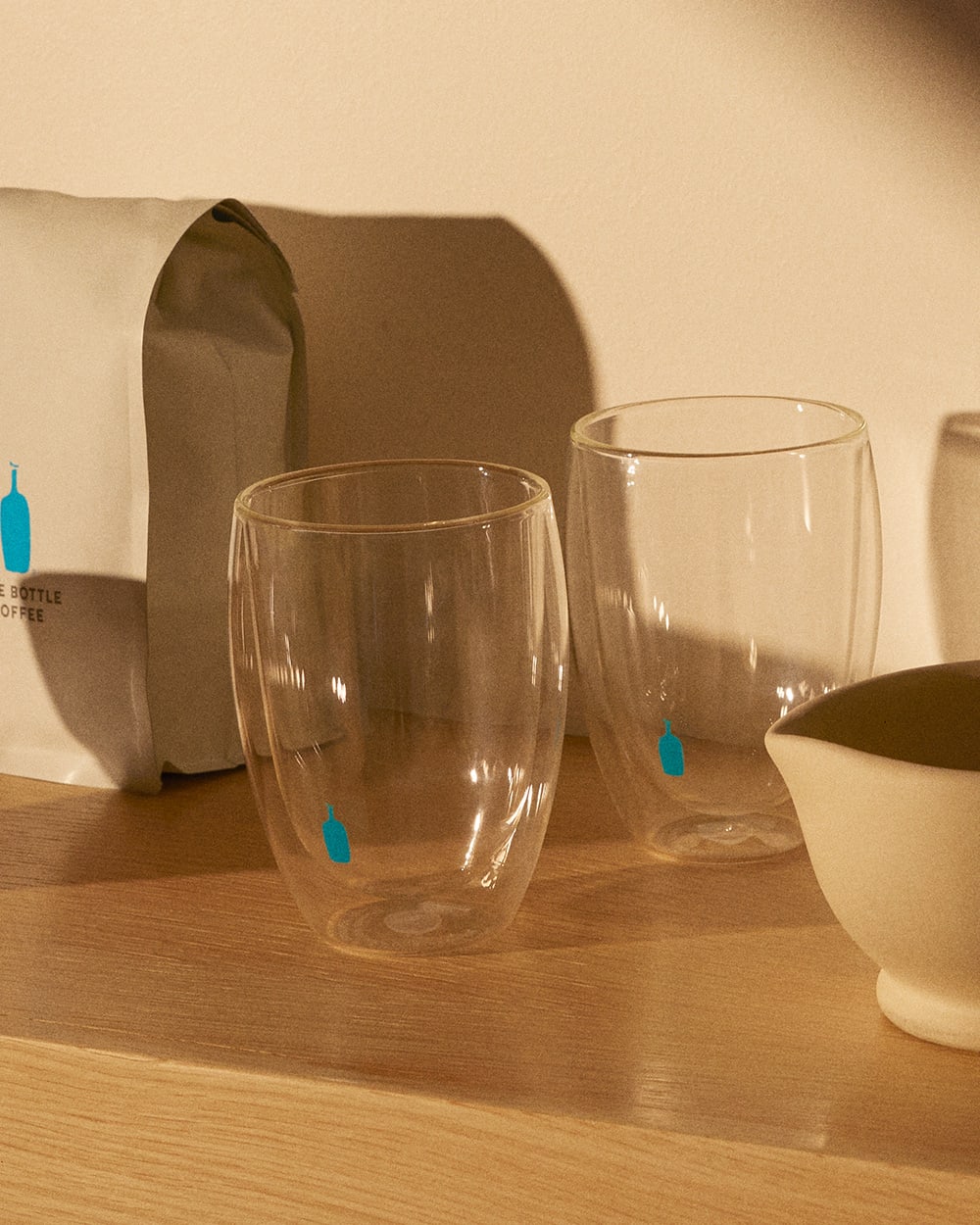 Bodum Double Wall Thermo Glasses Blue Bottle Coffee